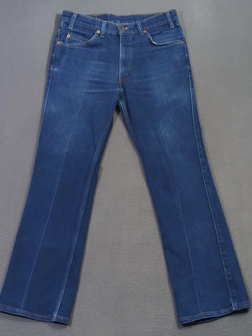 Levi's VTG Jeans Men's 34x34 Fits 32x29 Blue 517 Orange Tab Boot Made In USA